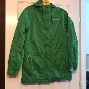 Columbia fleece lined rain jacket
